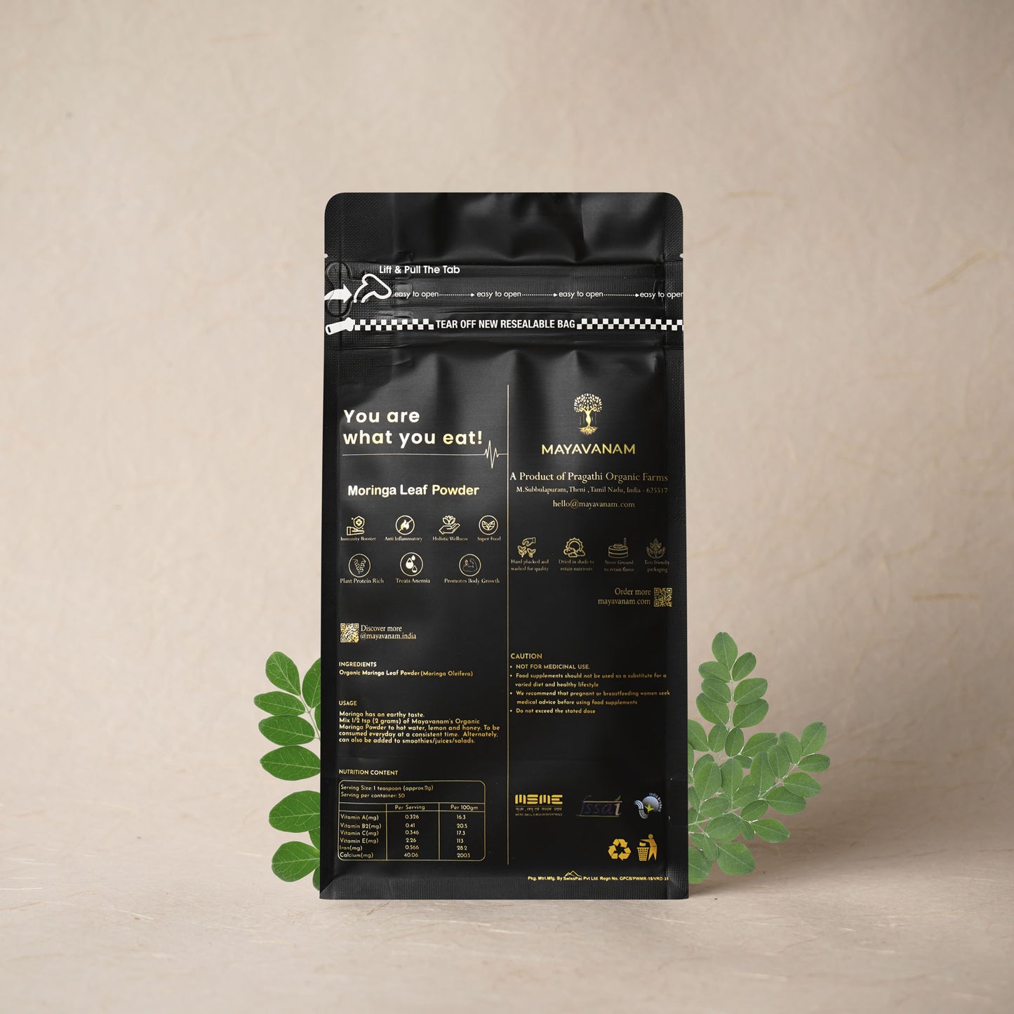 Moringa Leaf Powder | Full Pack – 100g